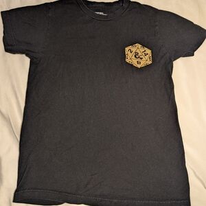Black Tee with Gold D&D Graphics